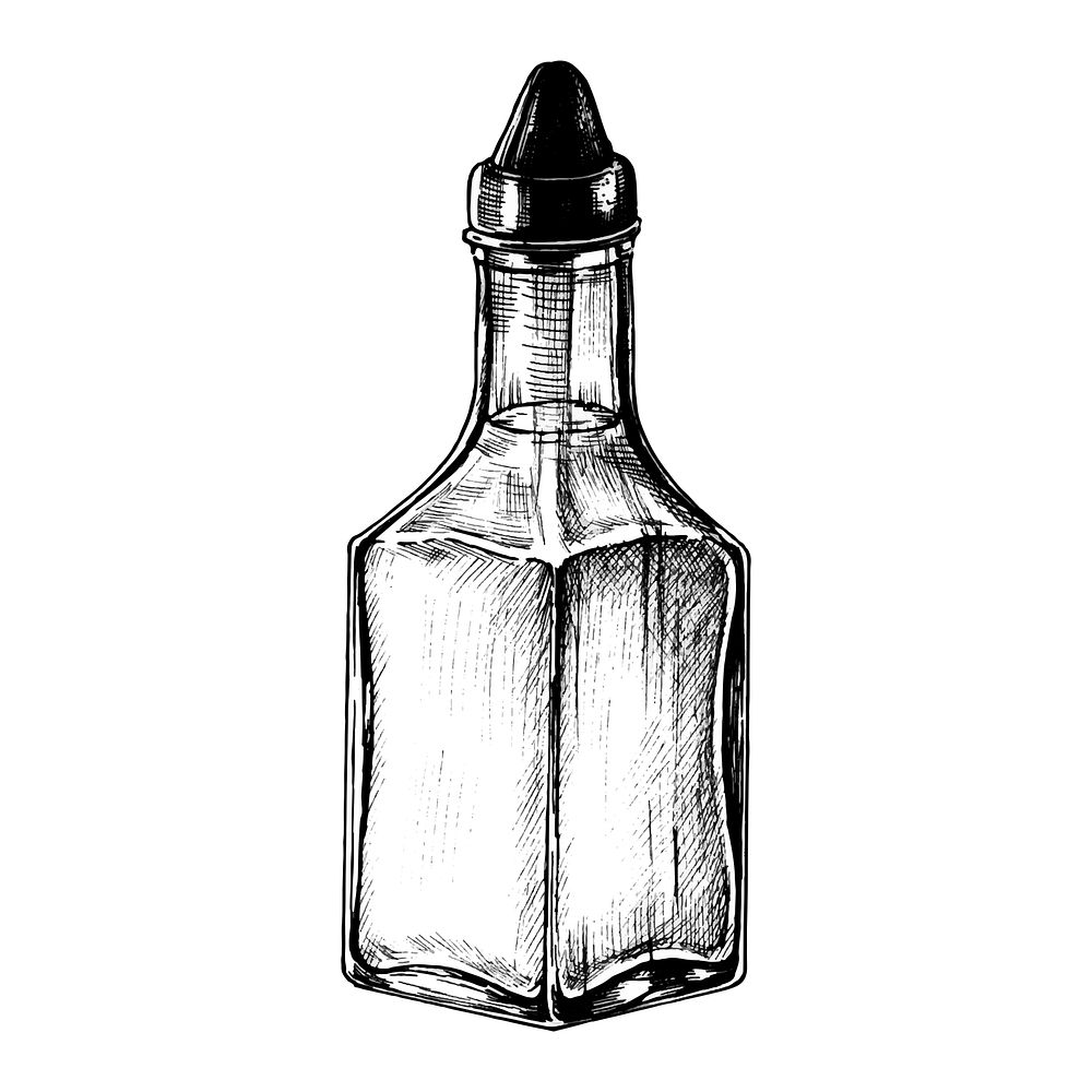 Hand drawn vinegar dispenser