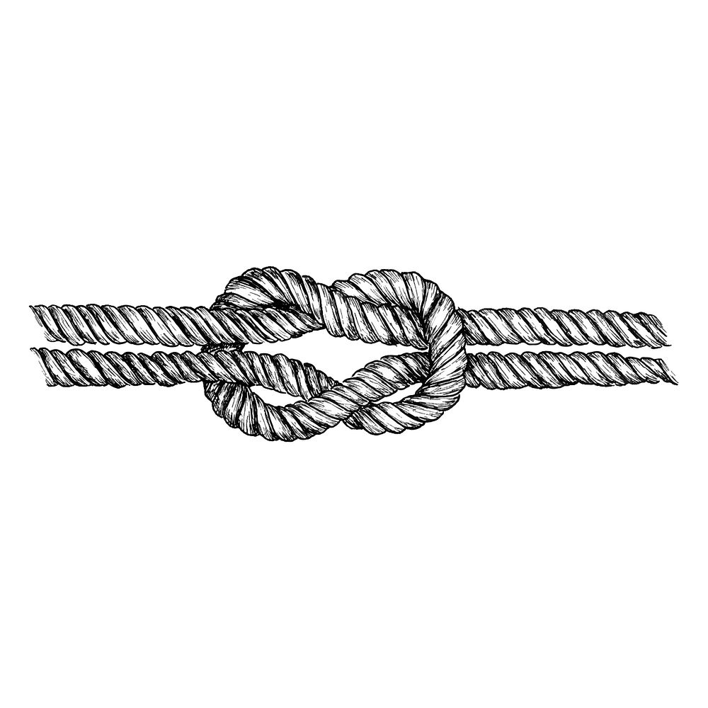 Hand drawn square knot