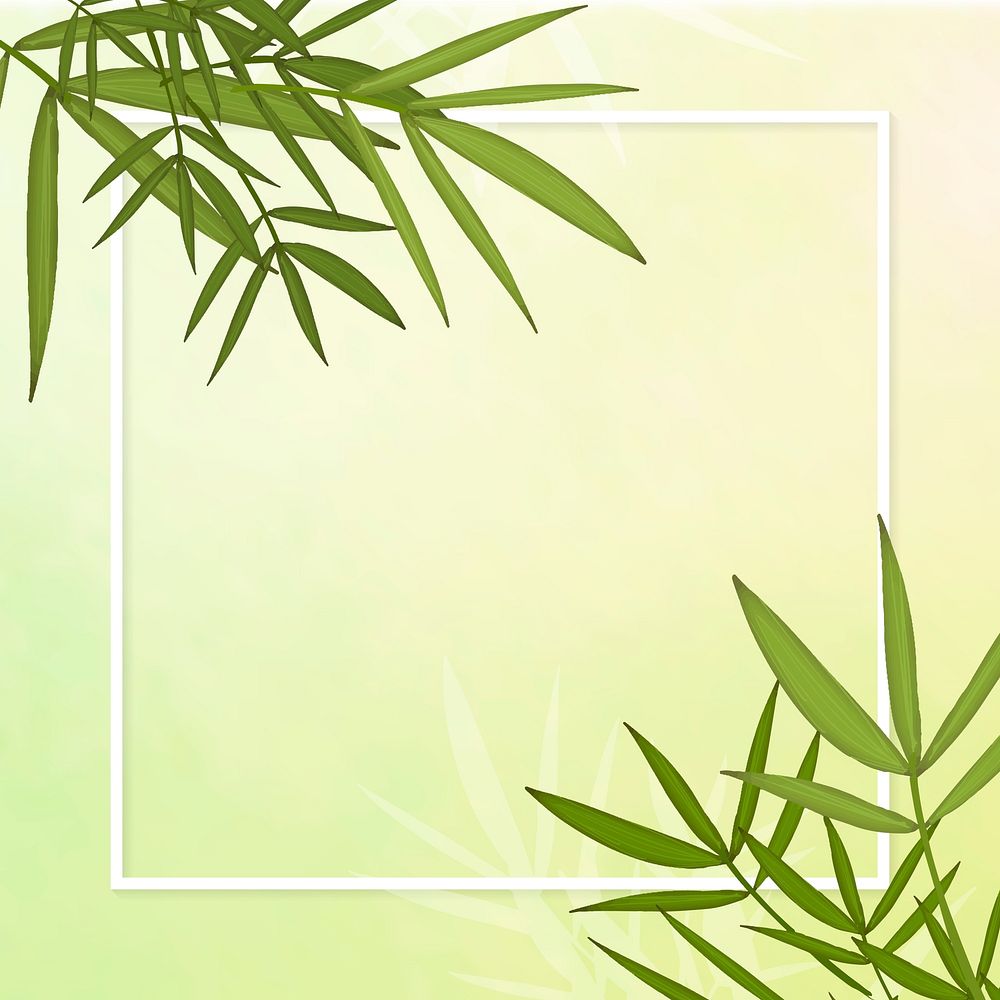 Bamboo leaf elements background vector