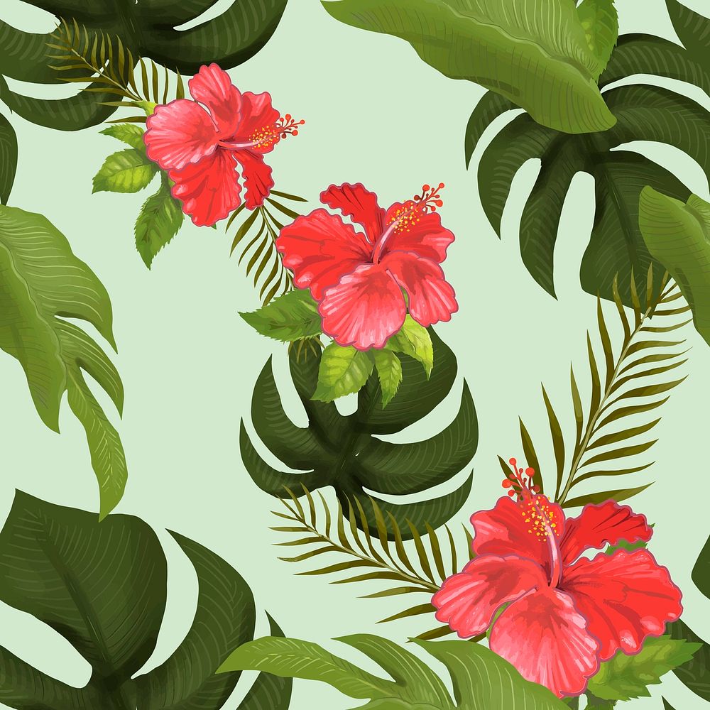 Hand drawnd tropical forest isolated