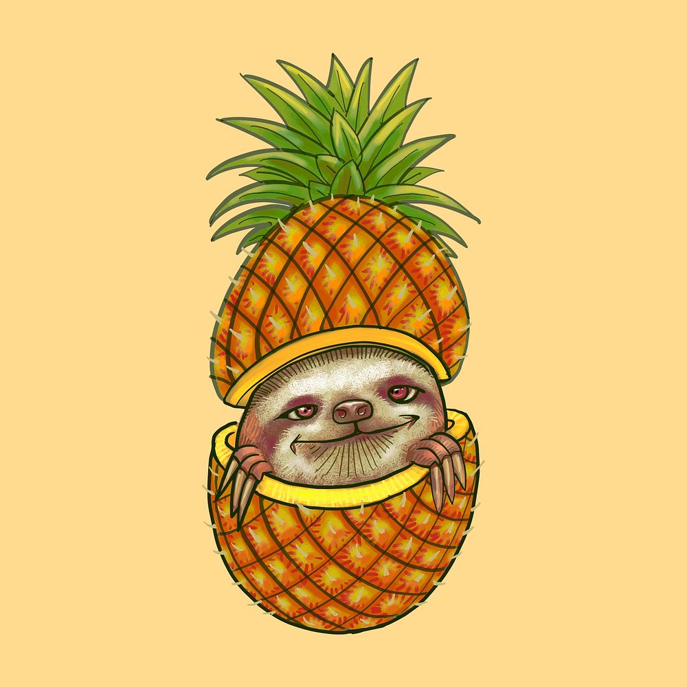Mole inside a pineapple