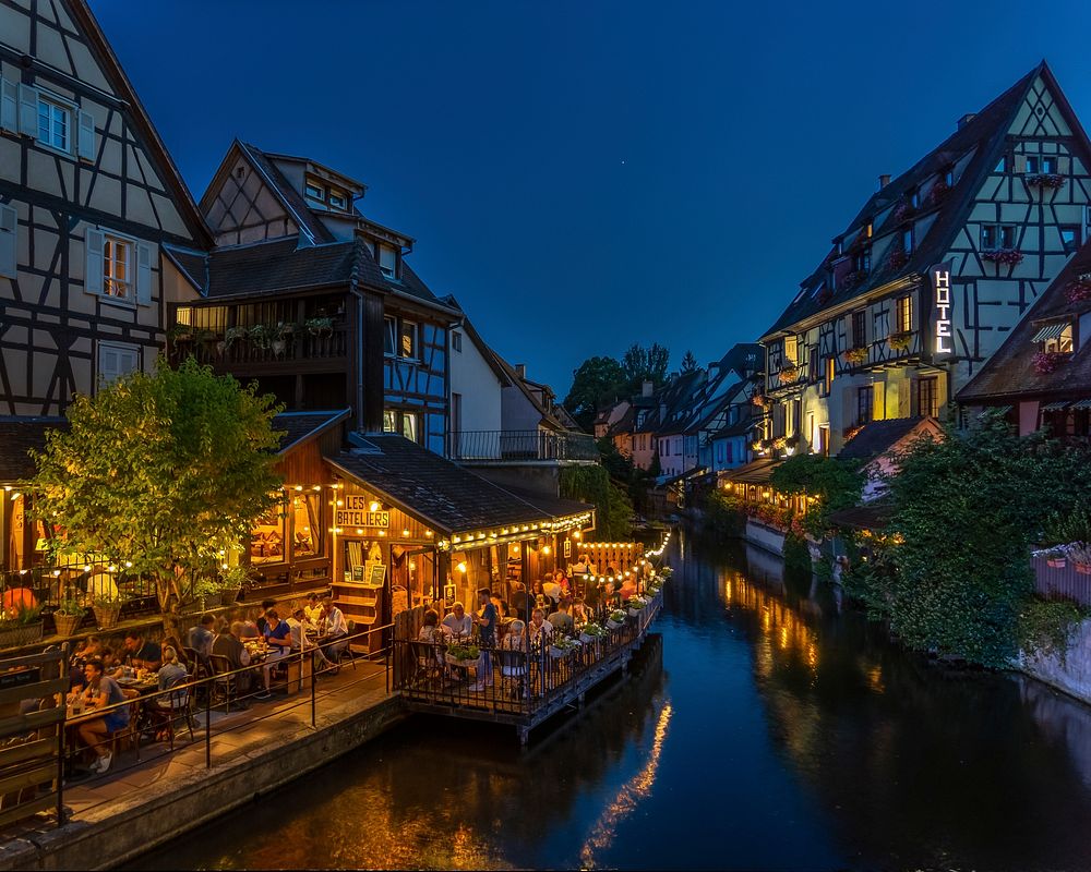 Colmar riverside, France photo. Free public domain CC0 image.