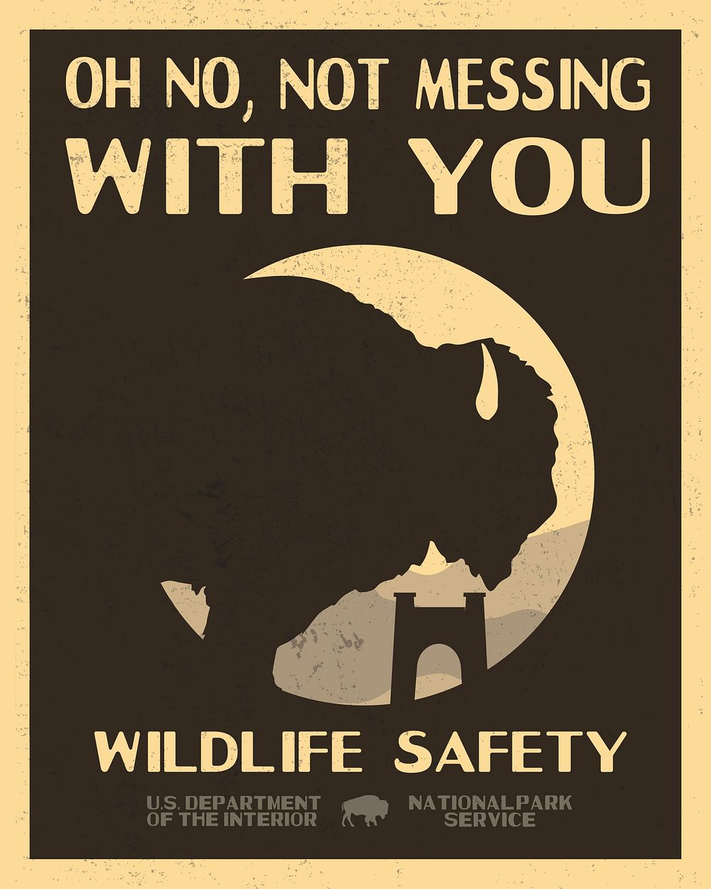 Wildlife Safety poster inspired by Deion Broxton by Matt Turner. Original public domain image from Flickr