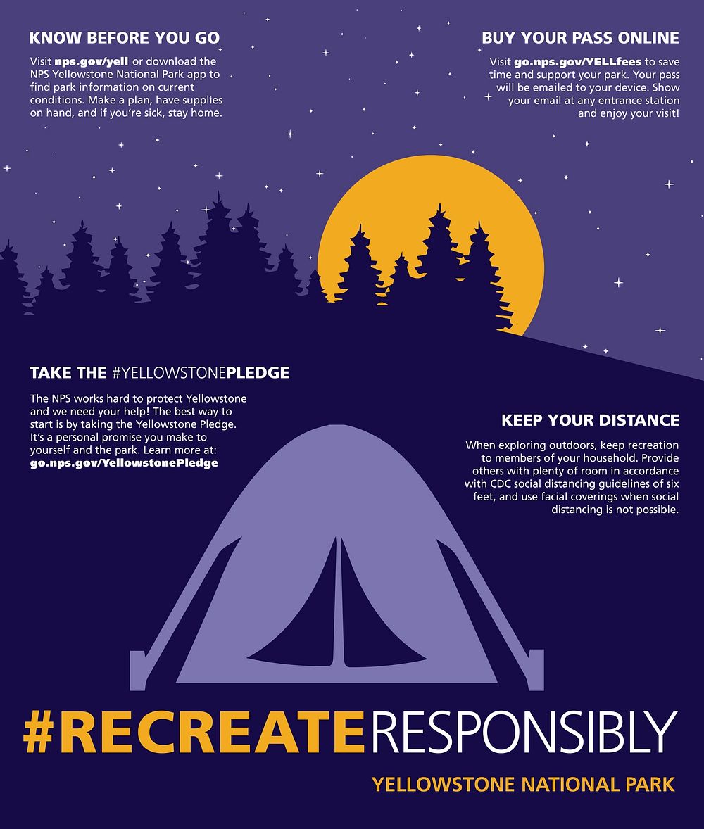 Recreate Responsibly Camping Poster by Matt Turner. Original public domain image from Flickr