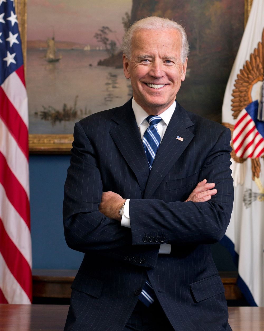 Official portrait of Vice President Joe Biden in his West Wing Office at the White House, Jan. 10, 2013.