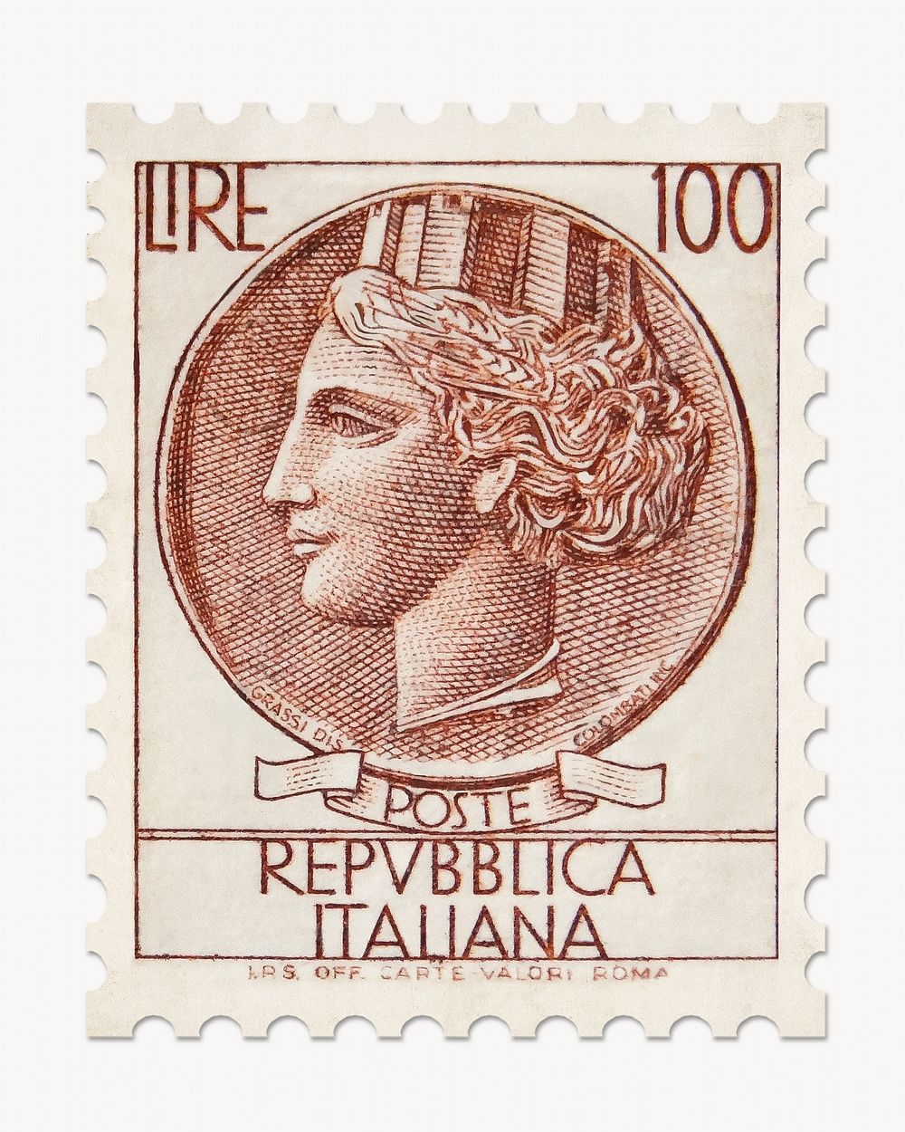 Vintage postage stamp from Italy