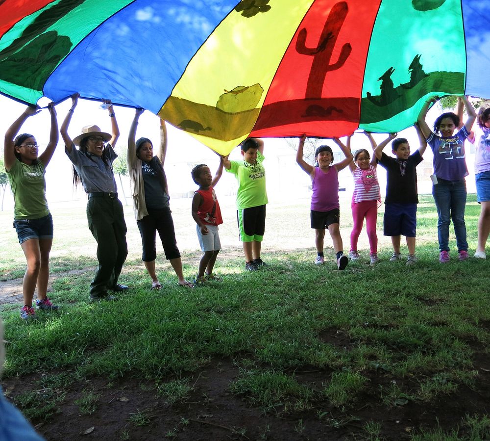 Play, Learn, Serve, Work Summer Camp Program - Ecosystem activityRanger Kya leads a fun activity based around the week's…