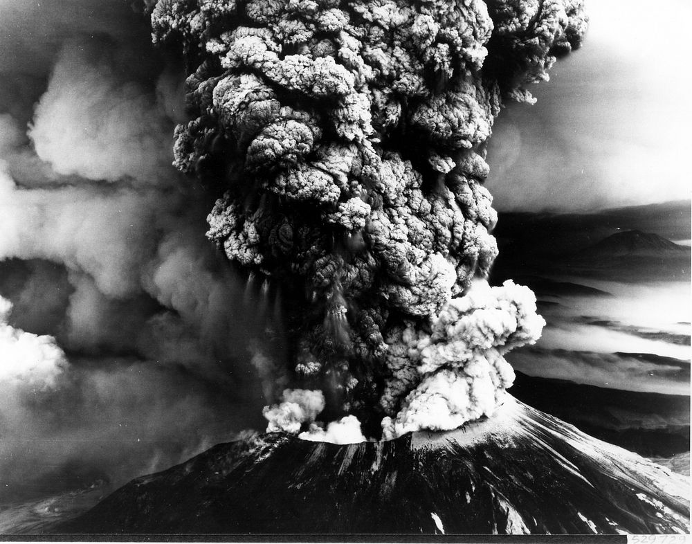 Mt St Helens Erupting, 5-18-1980, GPNF, WA. Original public domain image from Flickr