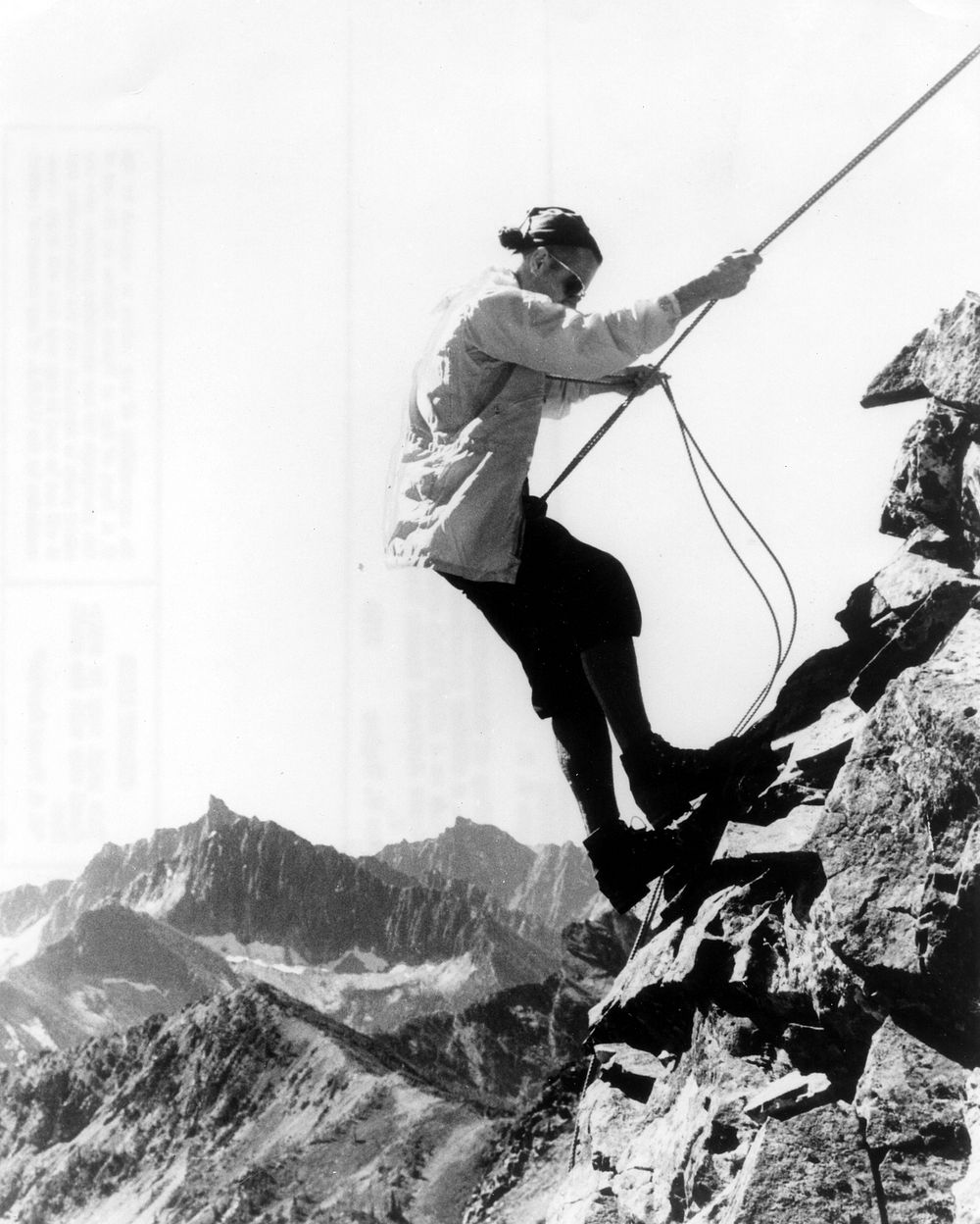 Rock Climber, Okanogan NF, WA 1968. Original public domain image from Flickr