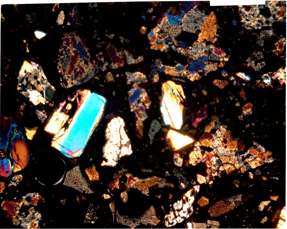 Petrographic sample. Original public domain image from Flickr