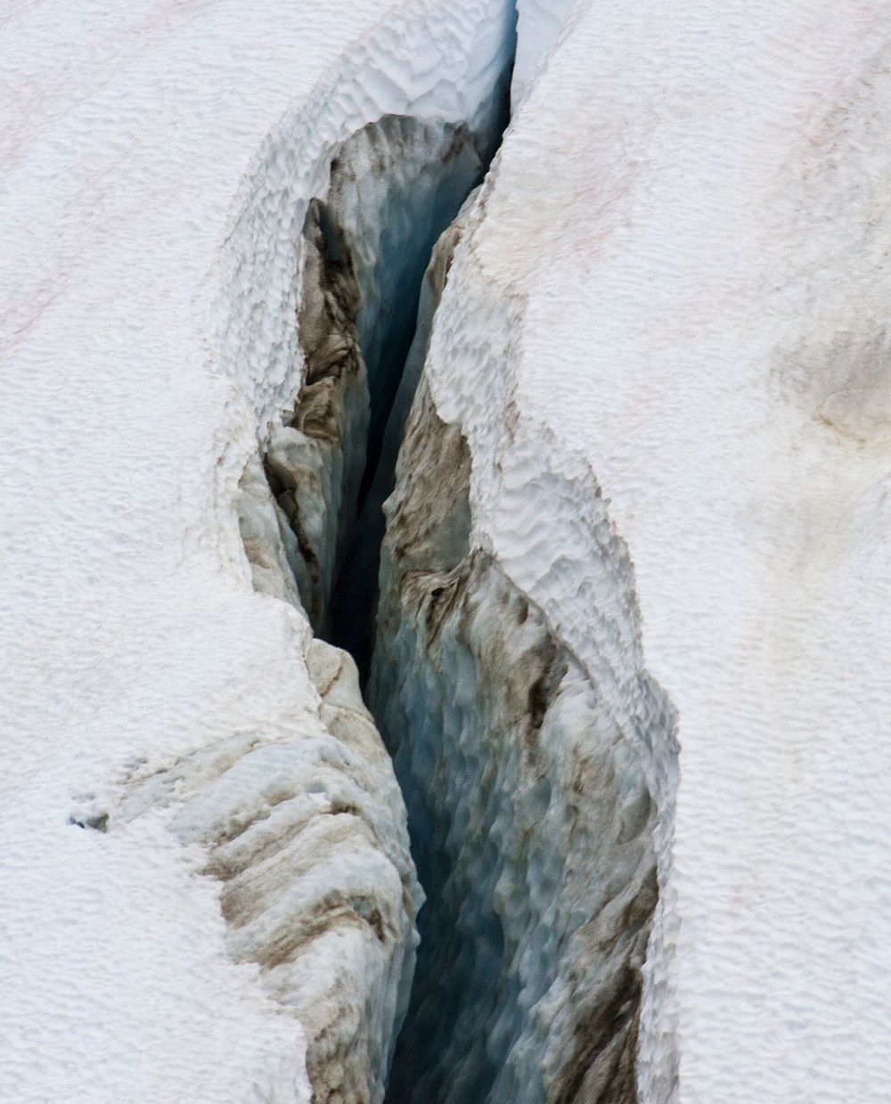 Ice Crevasse along Boulder Ridge at Mt Baker, Mt Baker Snoqualmie National Forest. Original public domain image from Flickr