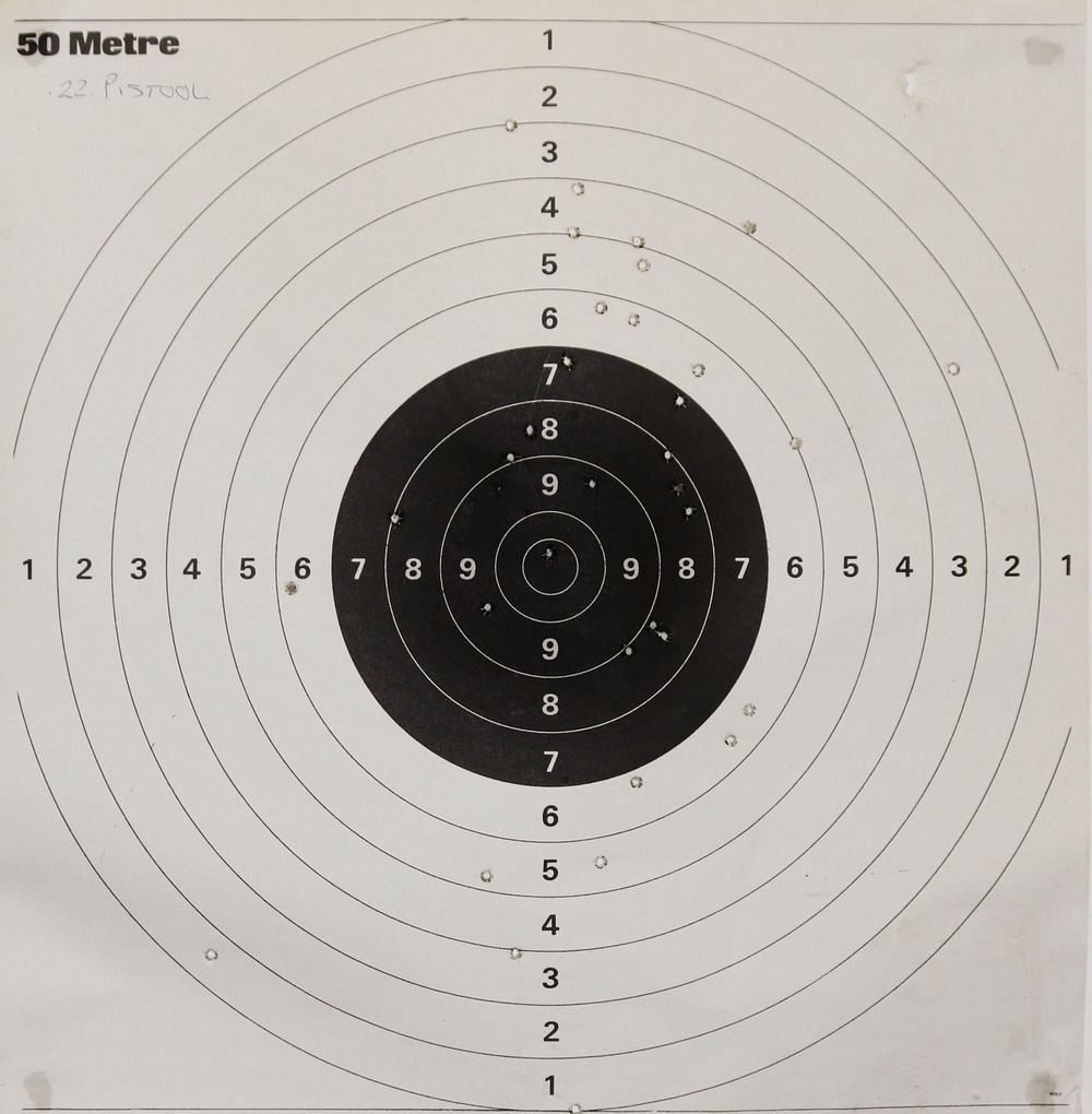 Shooting target board. Free public domain CC0 photo.