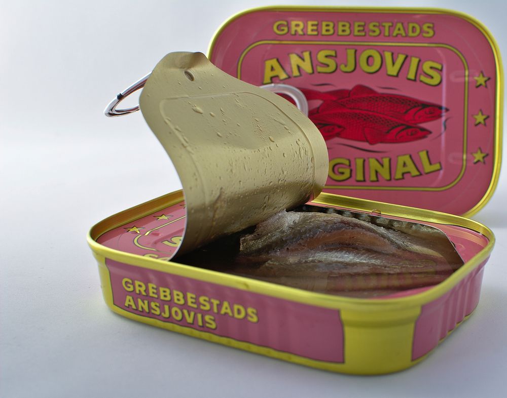 Canned anchovy. Free public domain CC0 photo