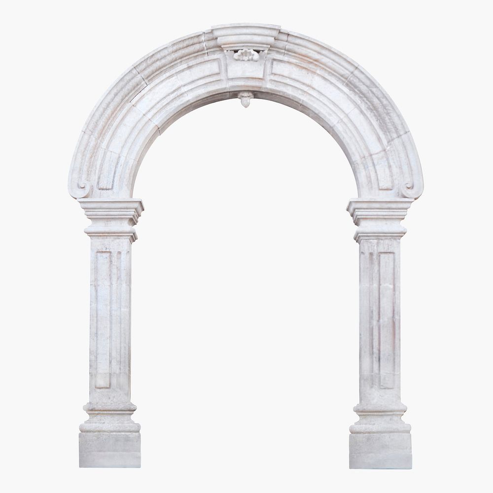 Arch pillar clipart, Roman entrance design psd