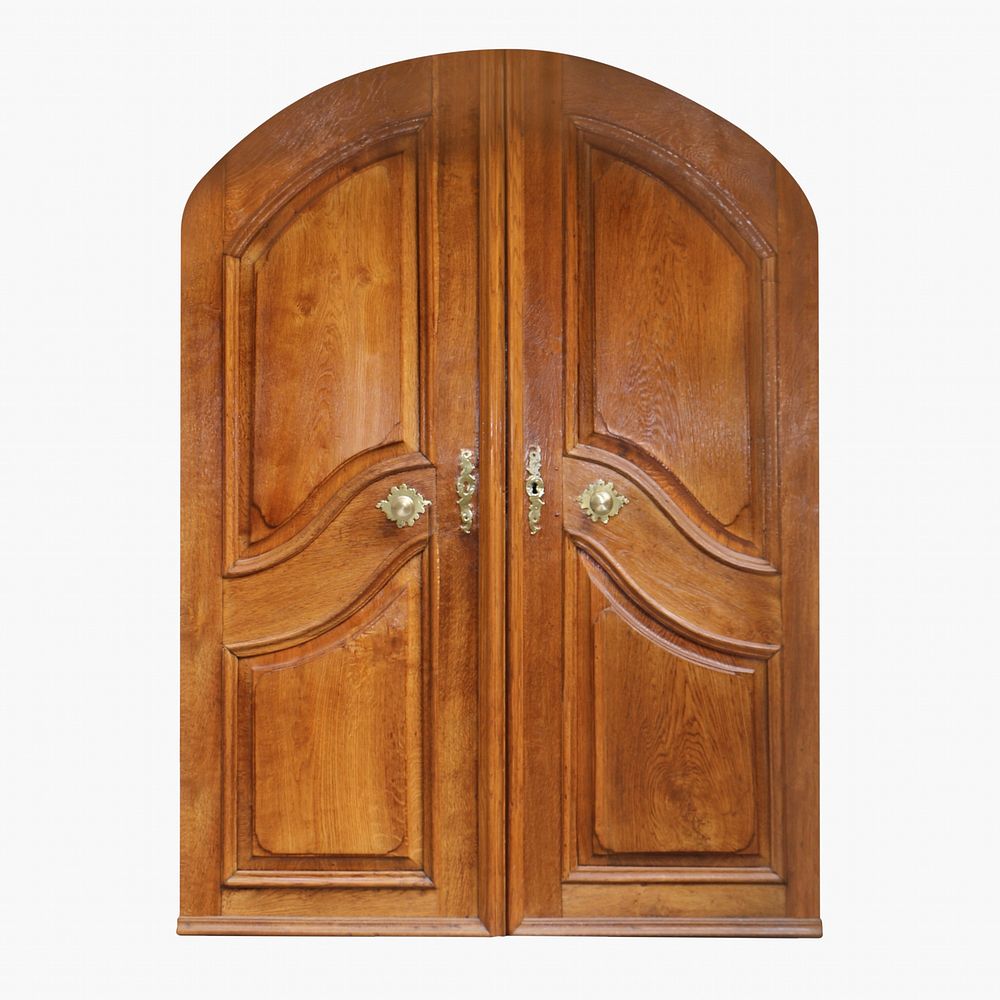 Wooden panel door clipart, vintage architecture