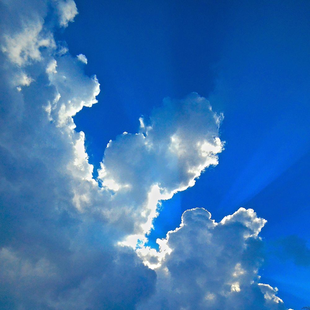 Sunbeam sky background. Free public domain CC0 photo.