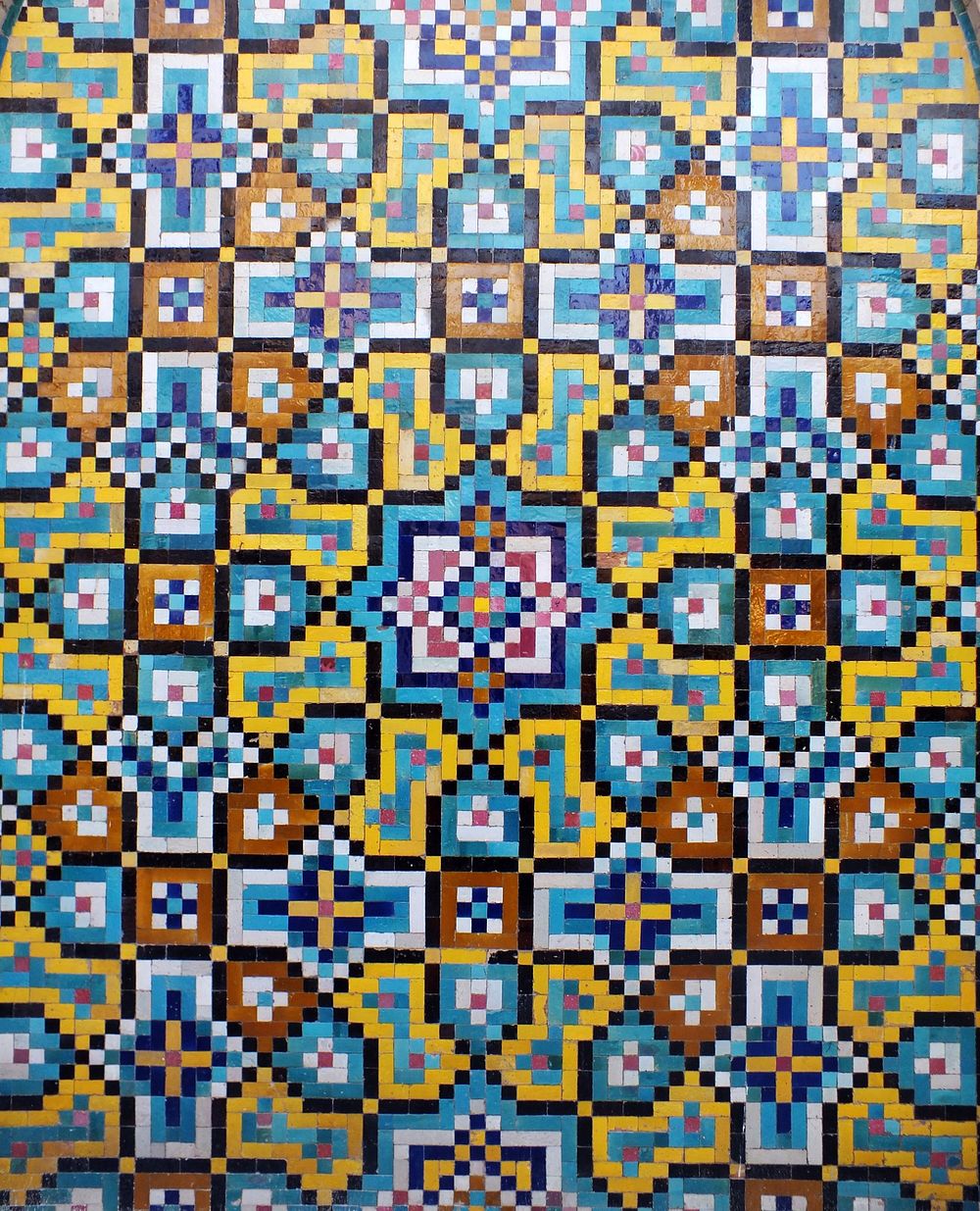 Patterned ceramic floor. Free public domain CC0 image.