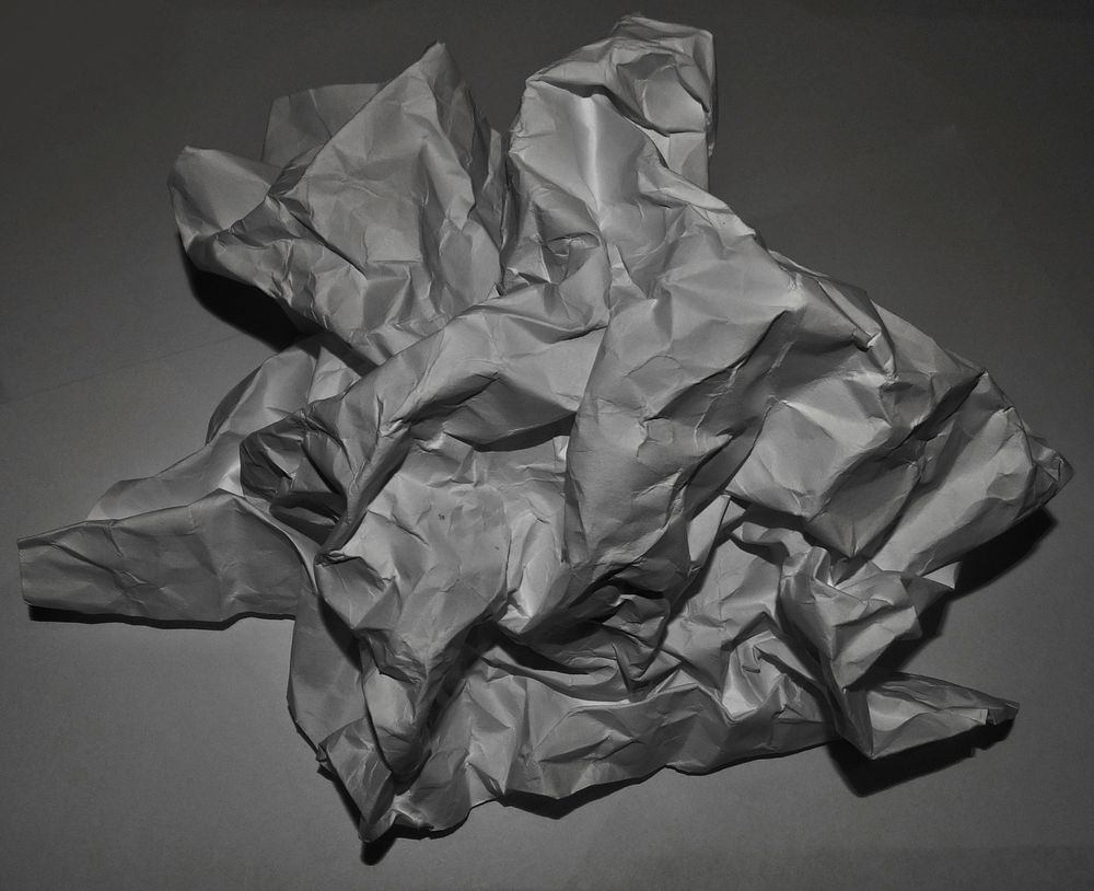 Crumpled paper. Free public domain CC0 image.