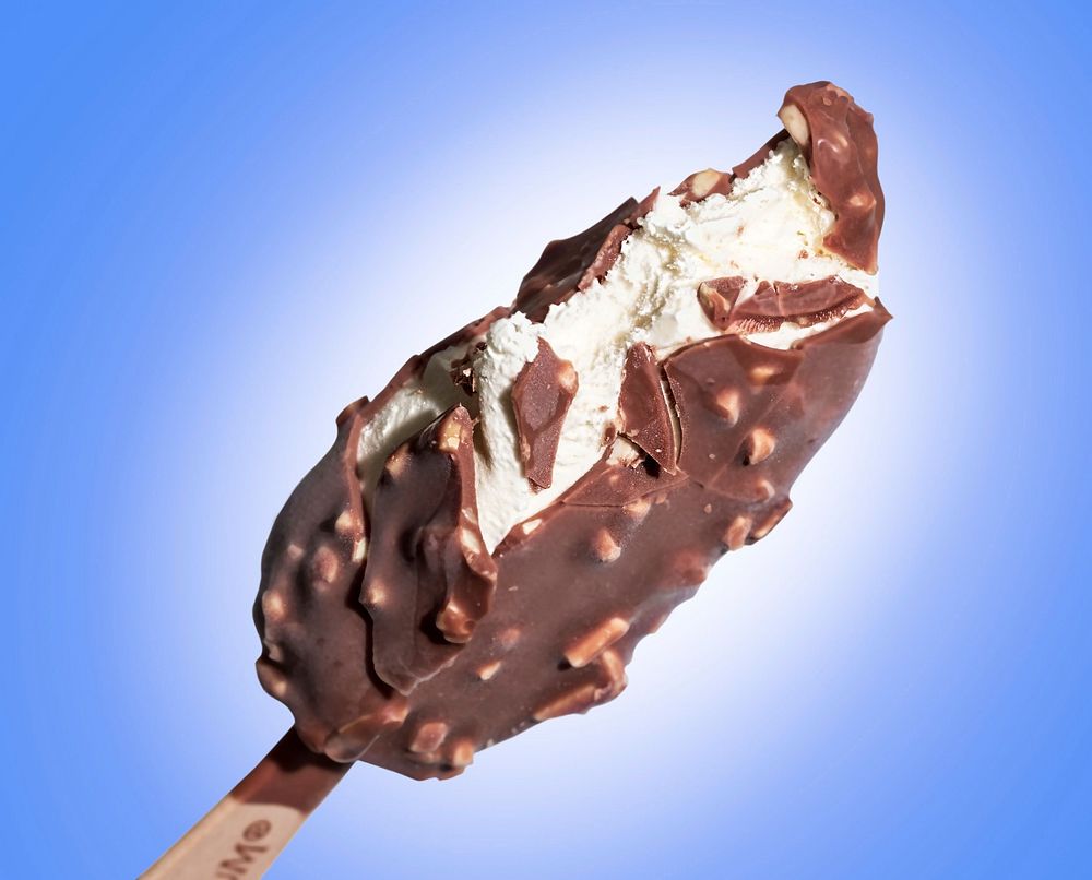 Chocolate covered ice cream bar, free public domain CC0 image.
