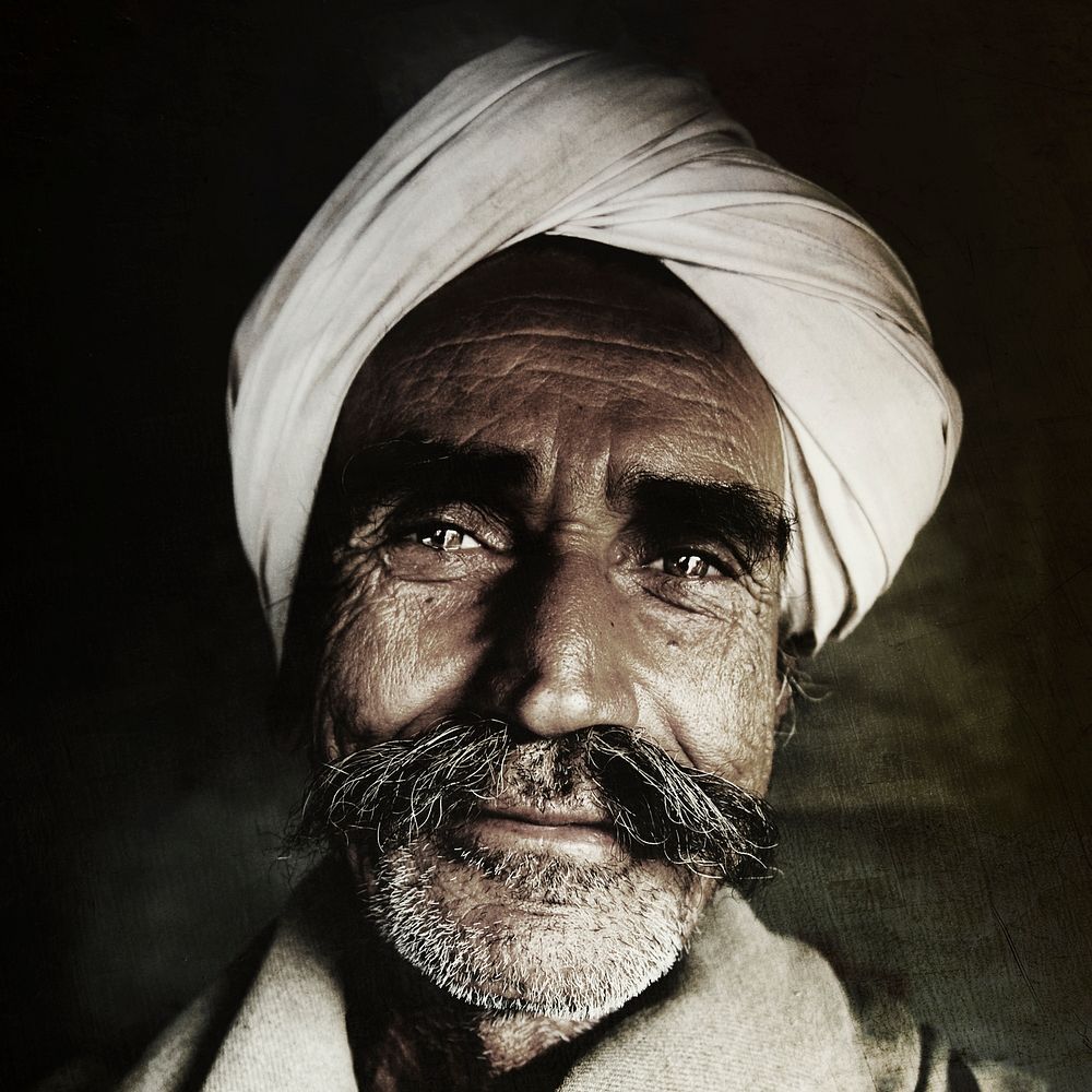 Indigenous senior Indian man looking at the camera.