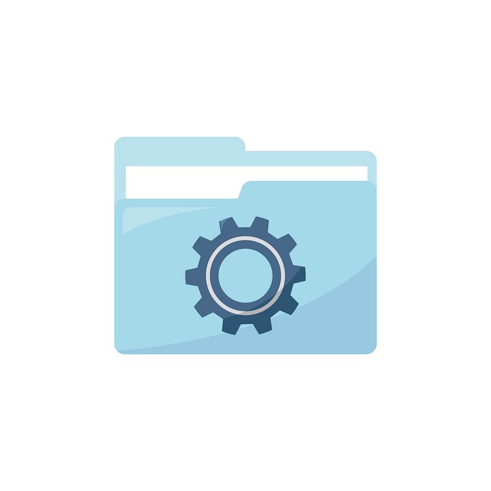 Illustration of folder settings icon