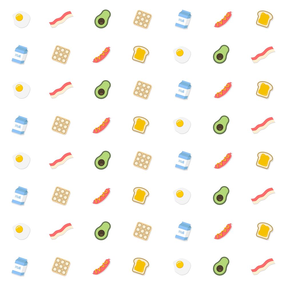 Seamless food pattern vector