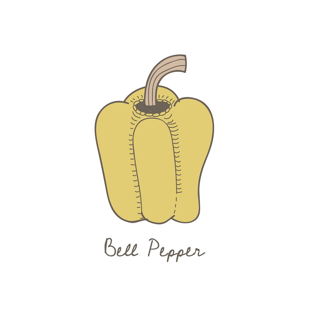 Vector of a bell pepper