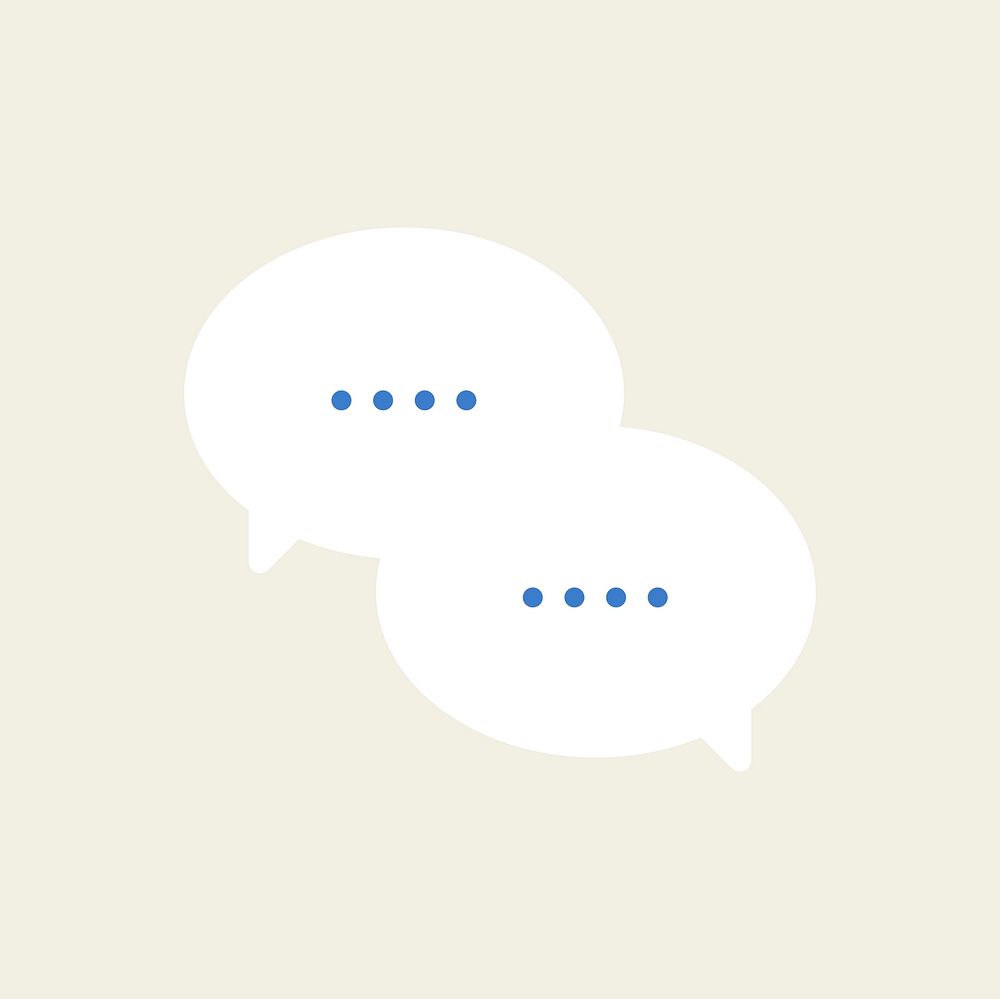 Vector of message speech bubble icon