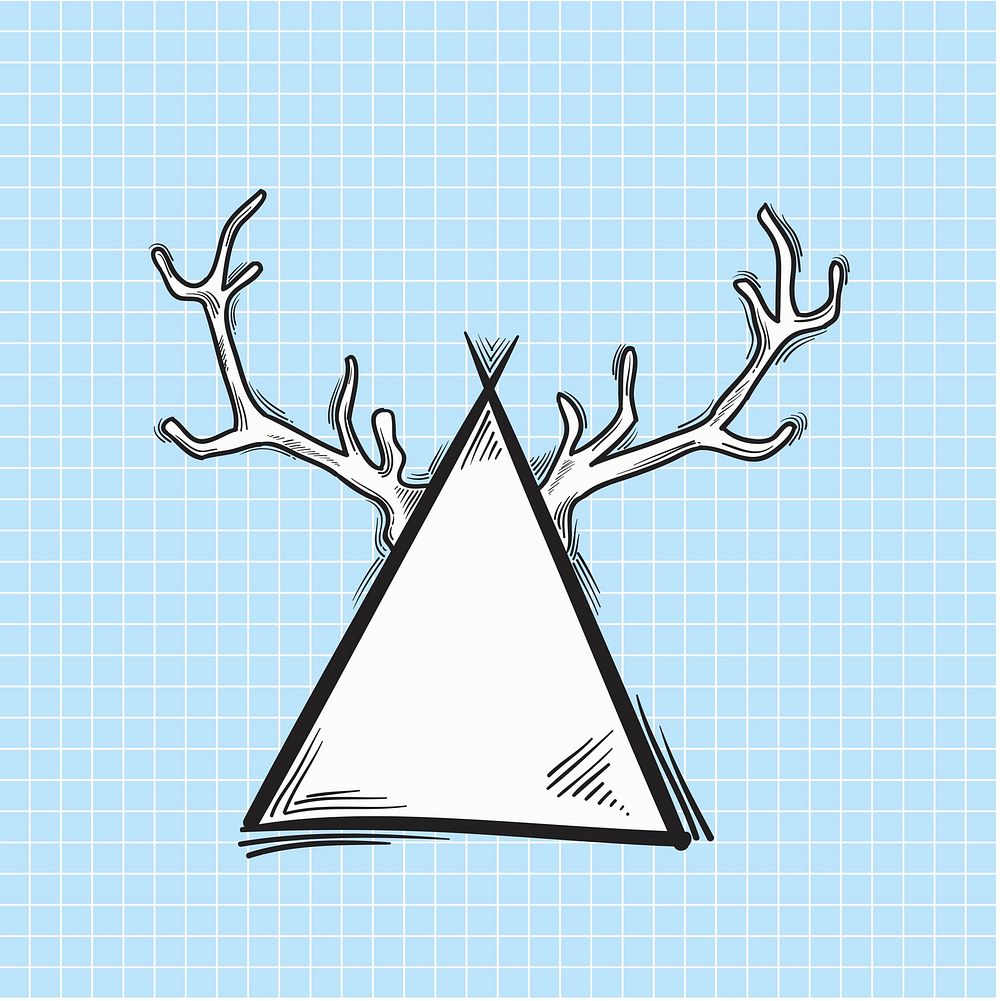 Vector of antler on triangle