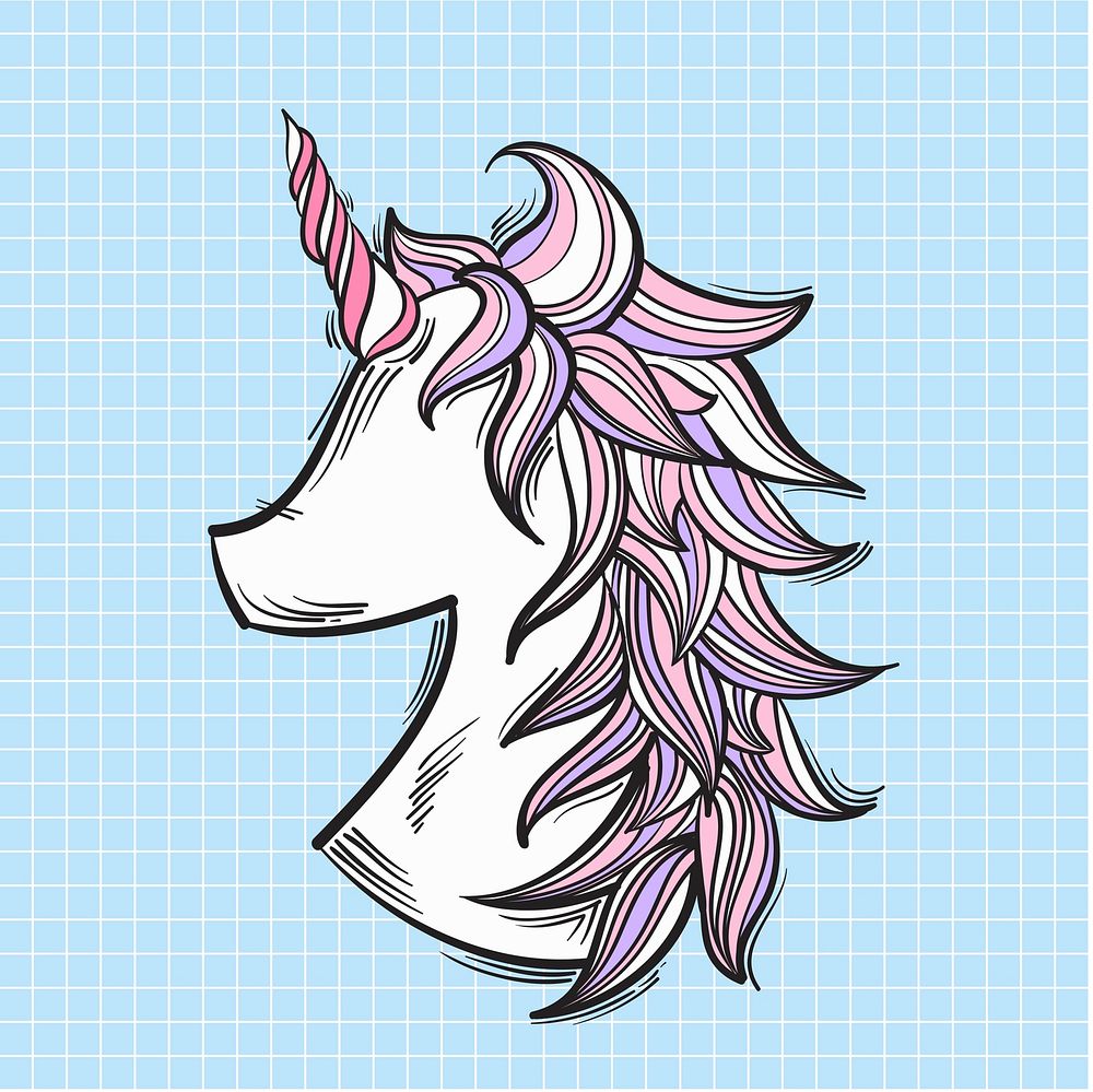 Illustration unicorn isolated on background
