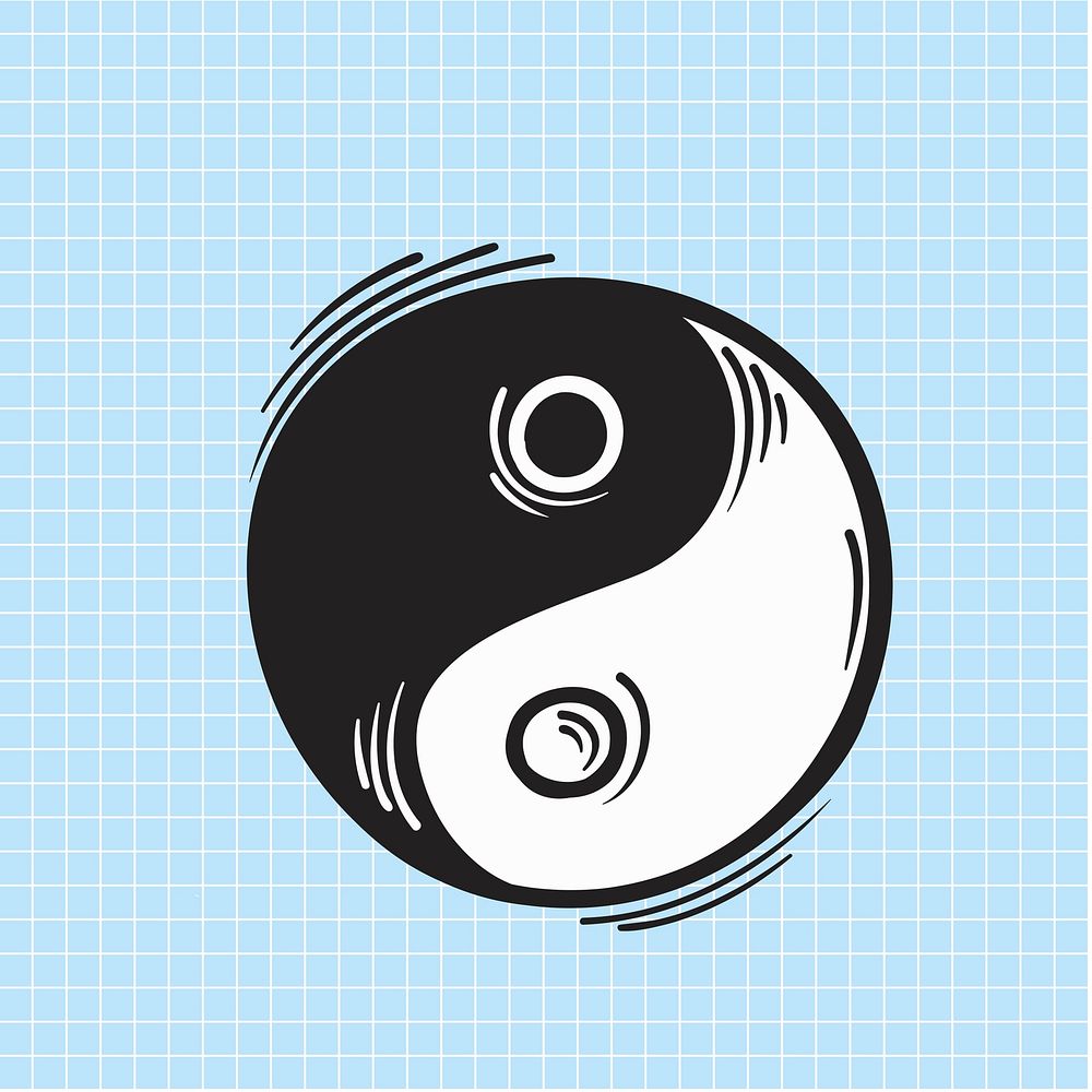 Vector of yin yang icon