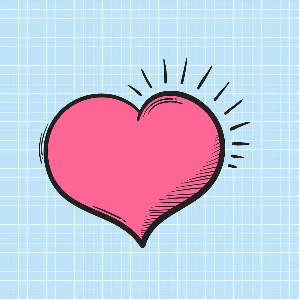 Illustration of a pink heart