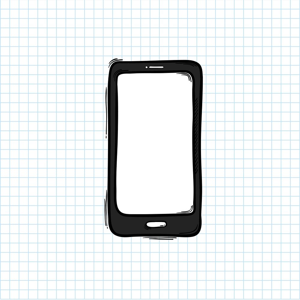 Illustration of smartphone mock-up isolated on background