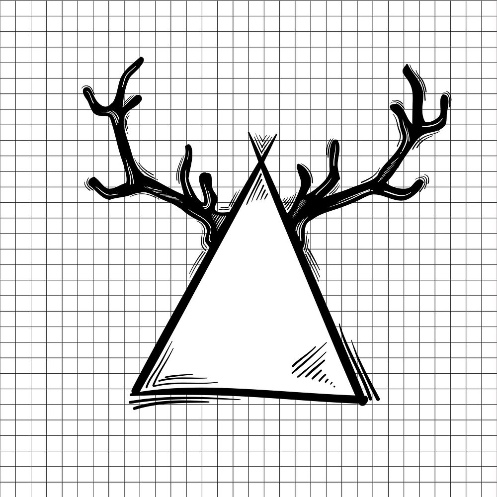 Vector of antler on triangle