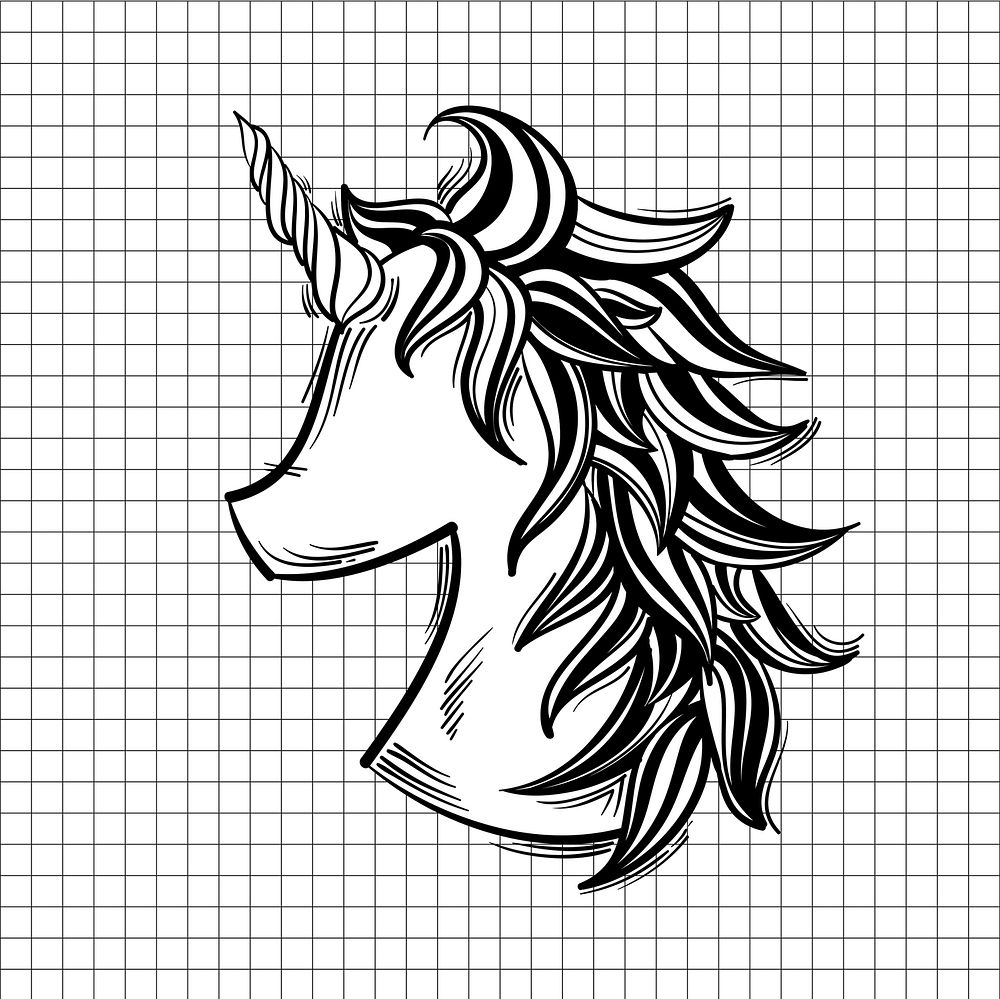 Illustration unicorn isolated on background