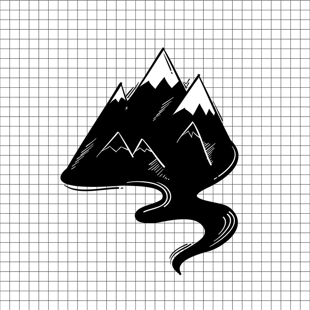 Illustration of mountain isolated on background