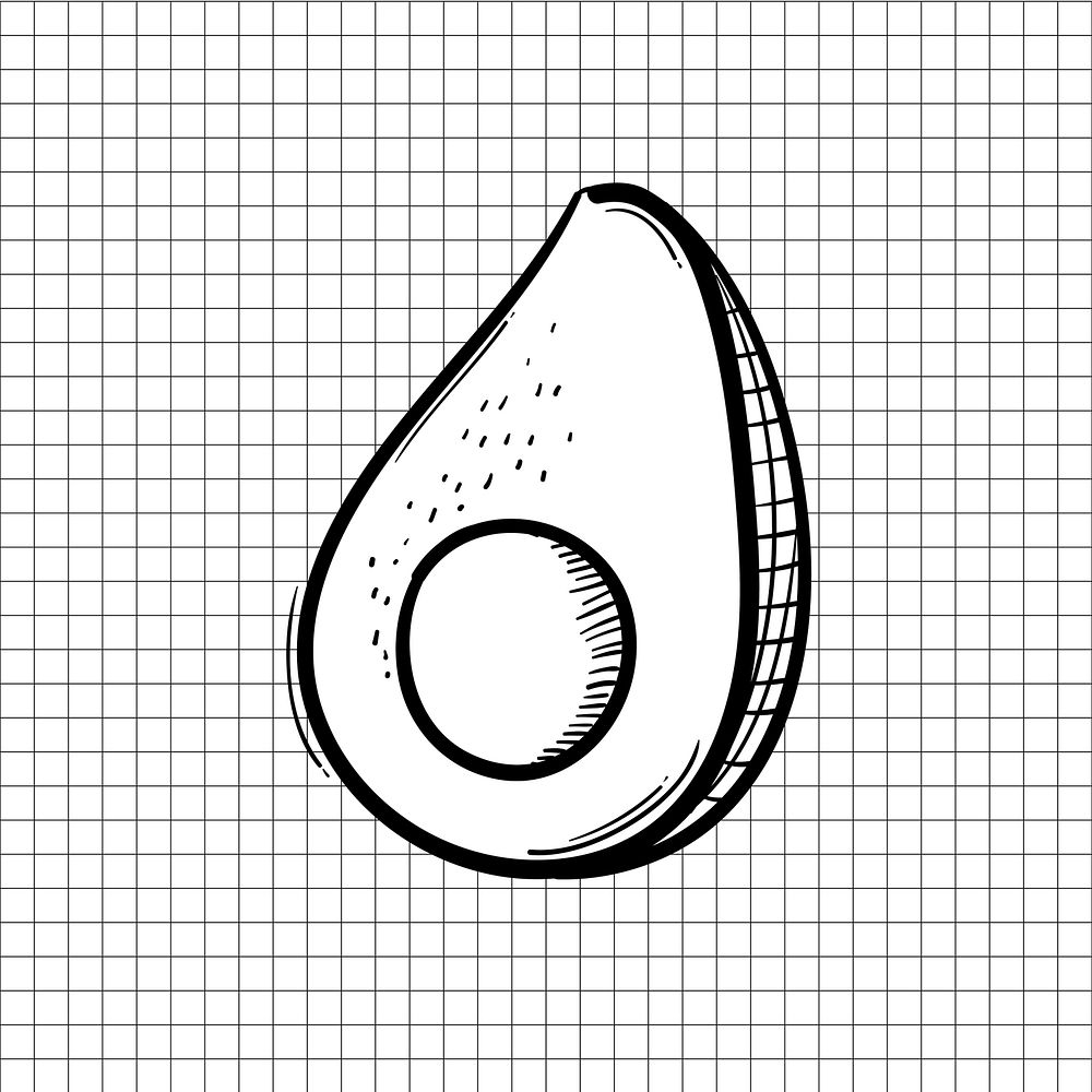 Illustration of avocado isolated on background
