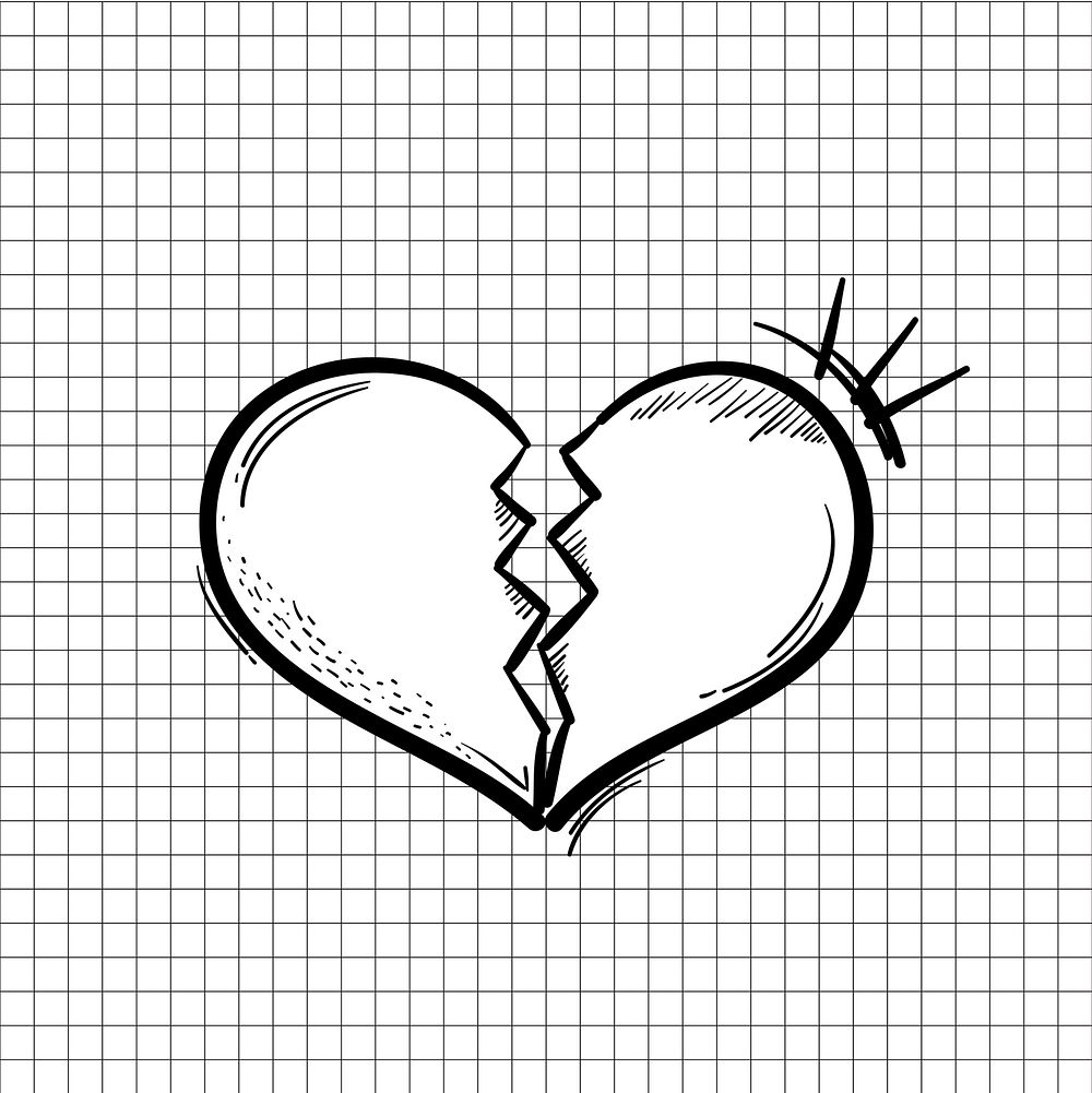 Vector of heart broken icon