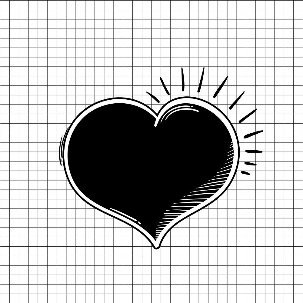 Sketch illustration of a heart