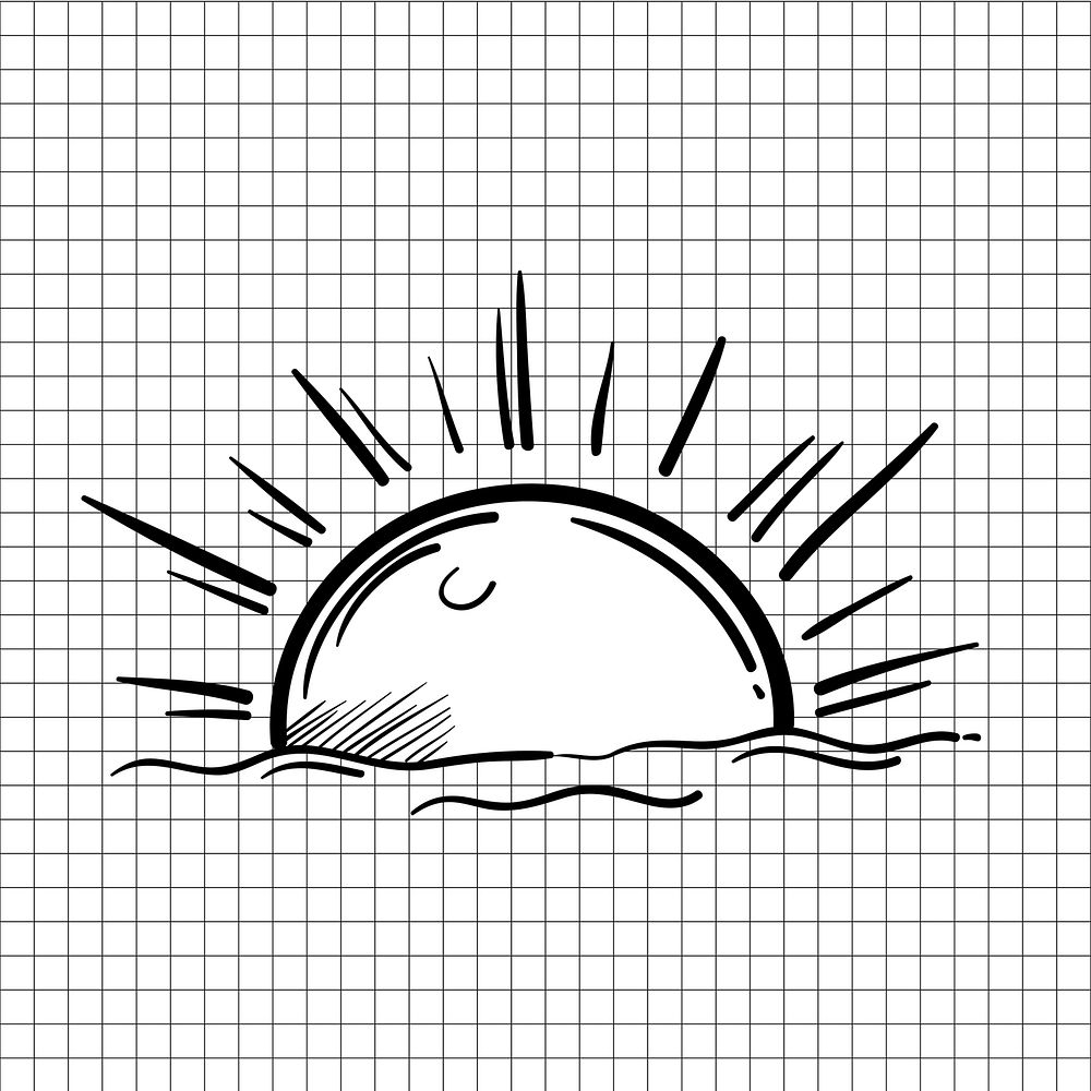 Illustration of sun bright isolated on background