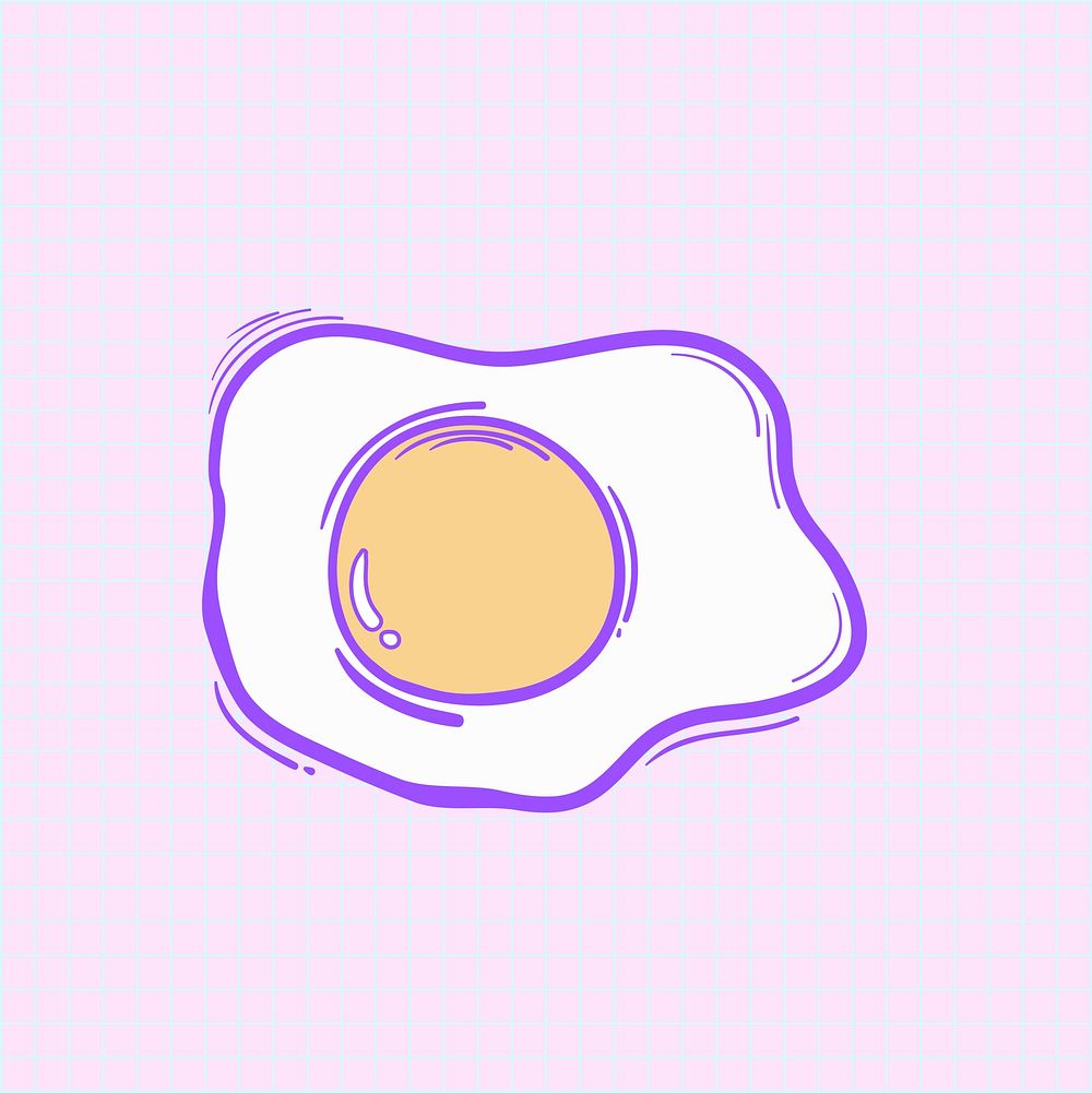 Illustration fried egg isolated on background 