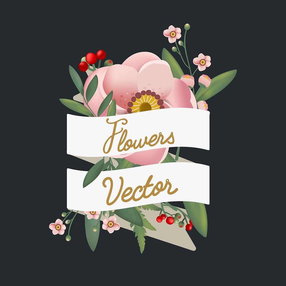 Beautifully designed flowers vector