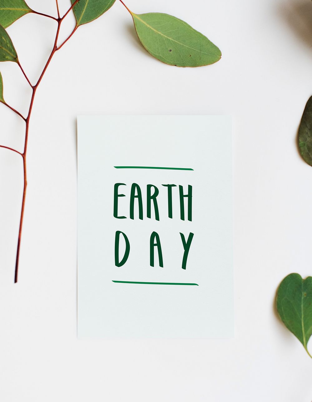 Earth day card supporting environmental protection