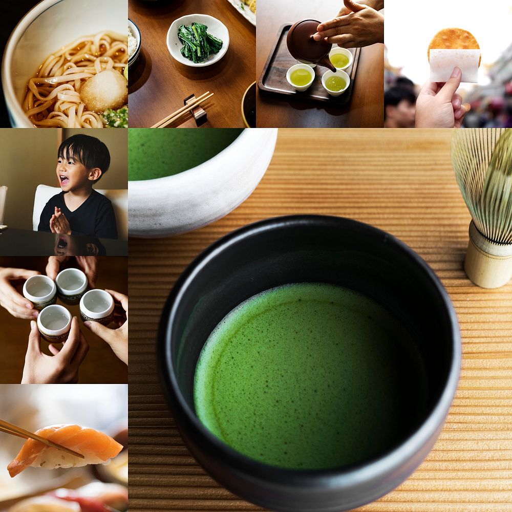 Compilation of Japanese food themed images