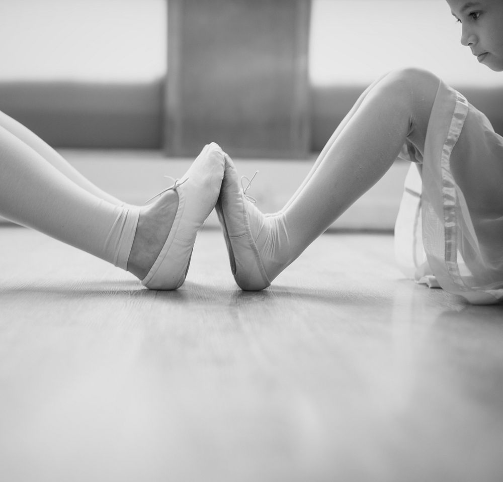 Ballerina feet against each other's