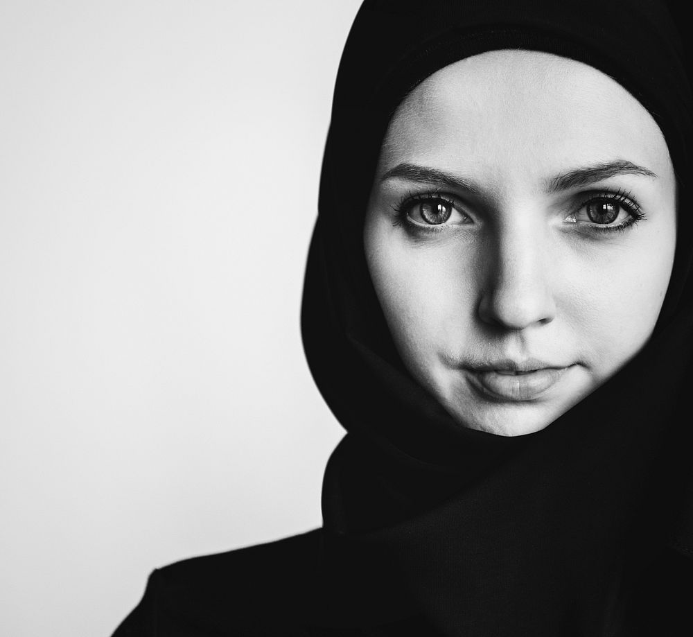 Portrait of a young Muslim woman