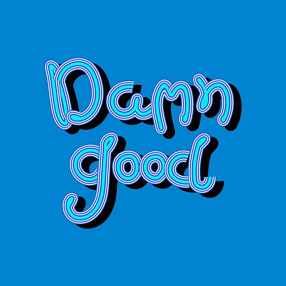 Damn good typography with deep blue background