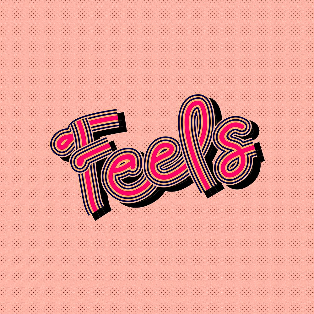 Pink Feels handwritten font with dotted background