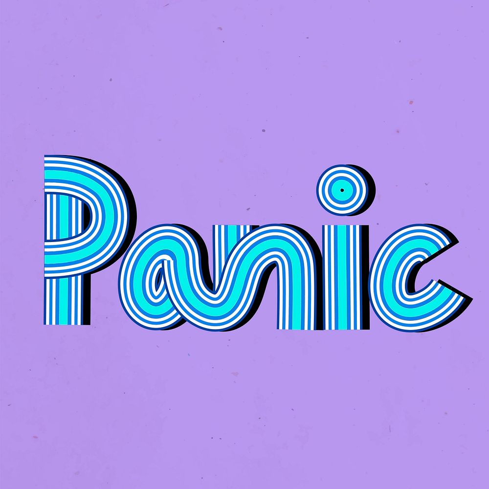 Retro panic lettering concentric effect font calligraphy