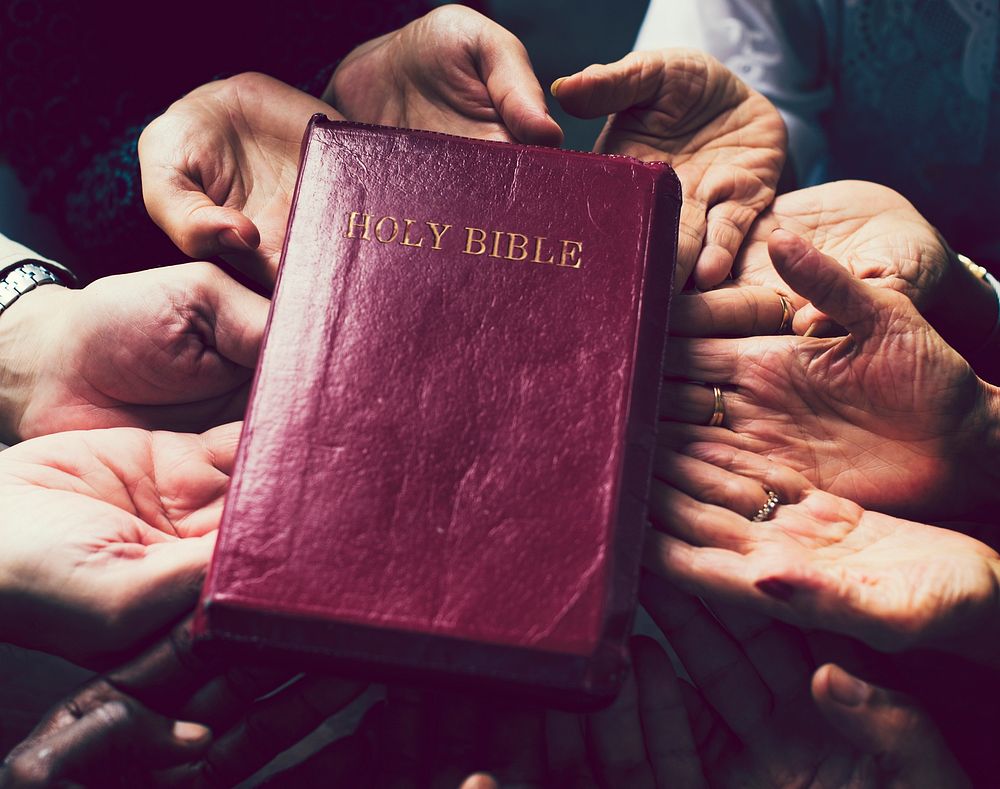 People with faith in the holy bible